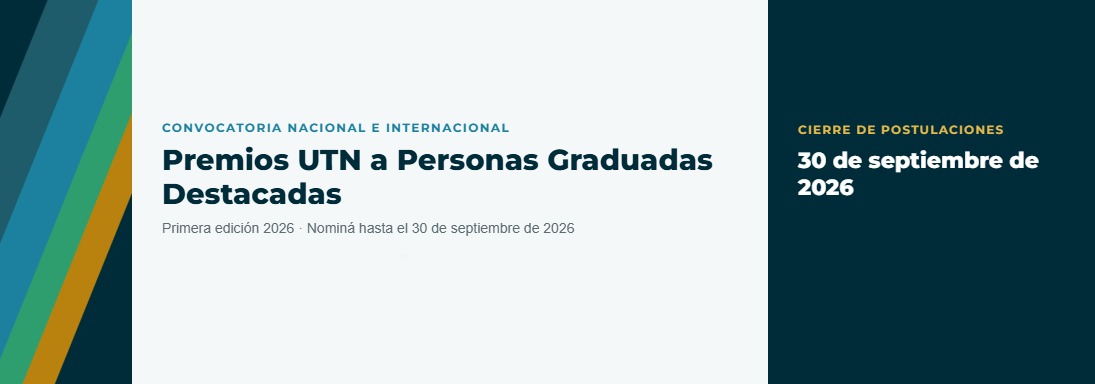 La UTN lanzó los Premios a Personas Graduadas Destacadas