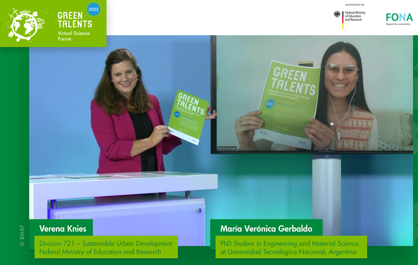 Joven investigadora de UTN obtuvo el galardón internacional Green Talents 2022
